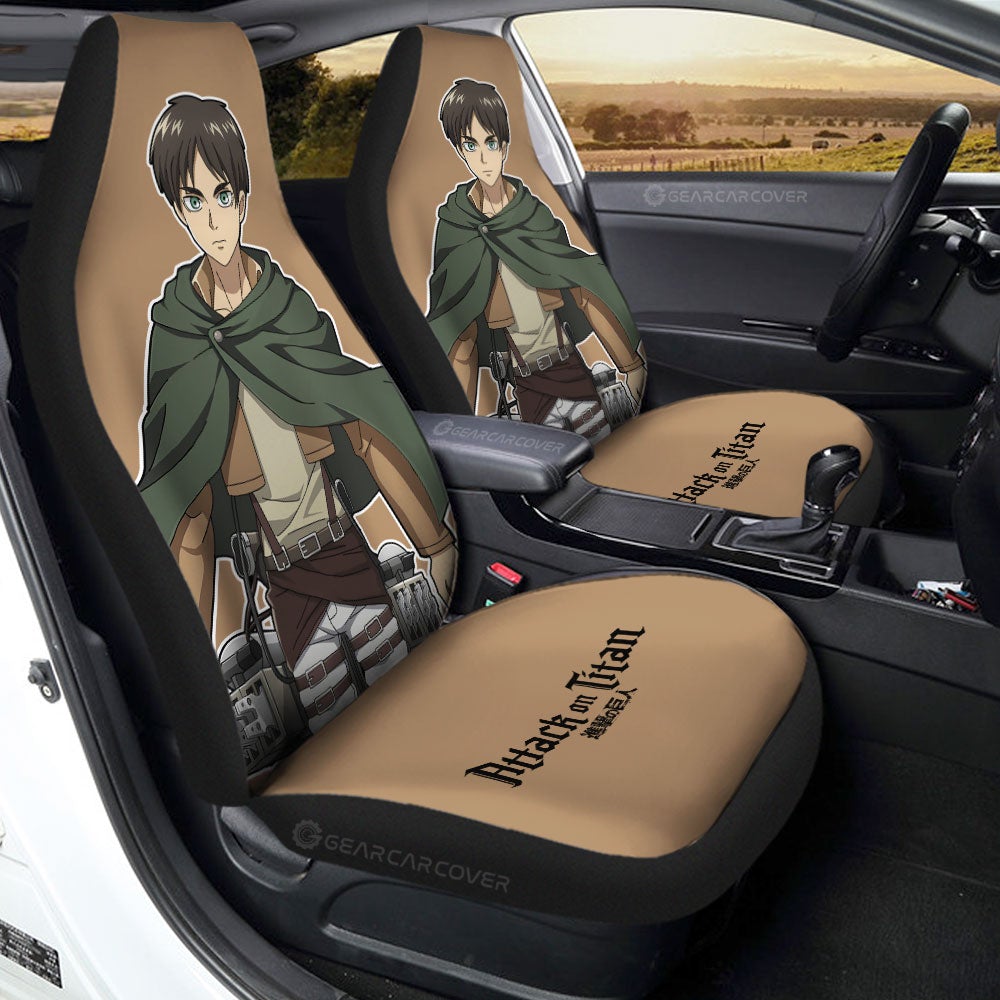 Eren Yeager Car Seat Covers Custom Main Hero Attack On Titan Anime Car Accessories - Gearcarcover - 1