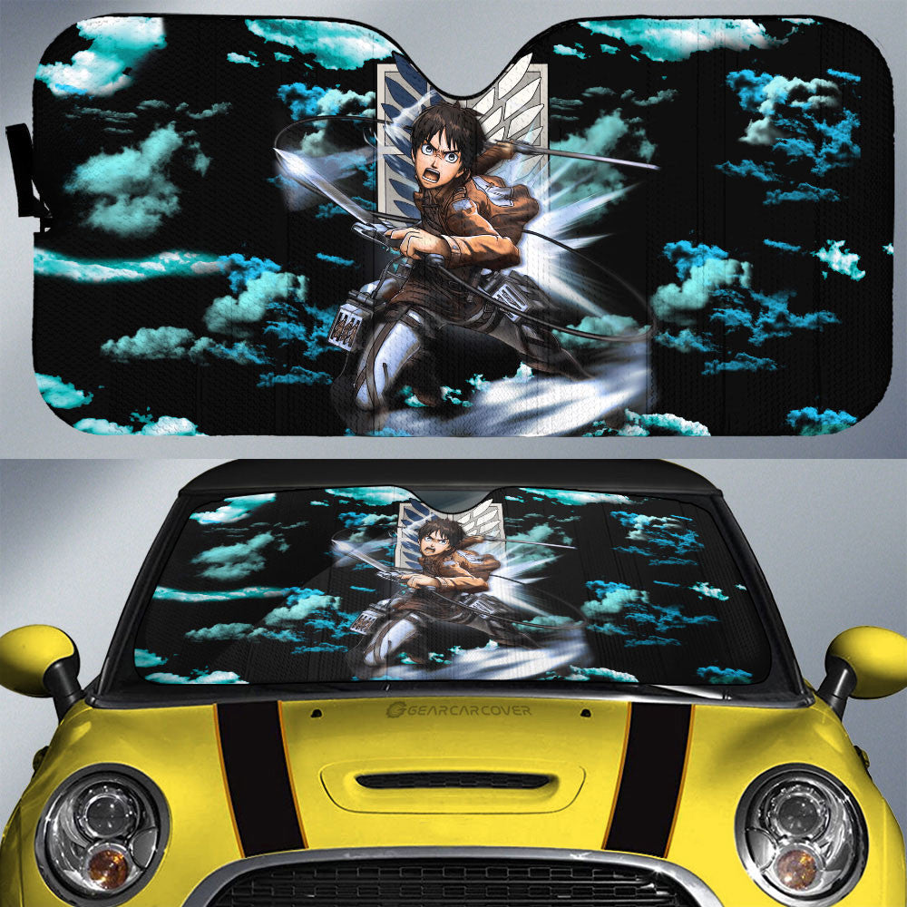 Eren Yeager Car Sunshade Custom Attack On Titan Anime Car Interior Accessories - Gearcarcover - 1