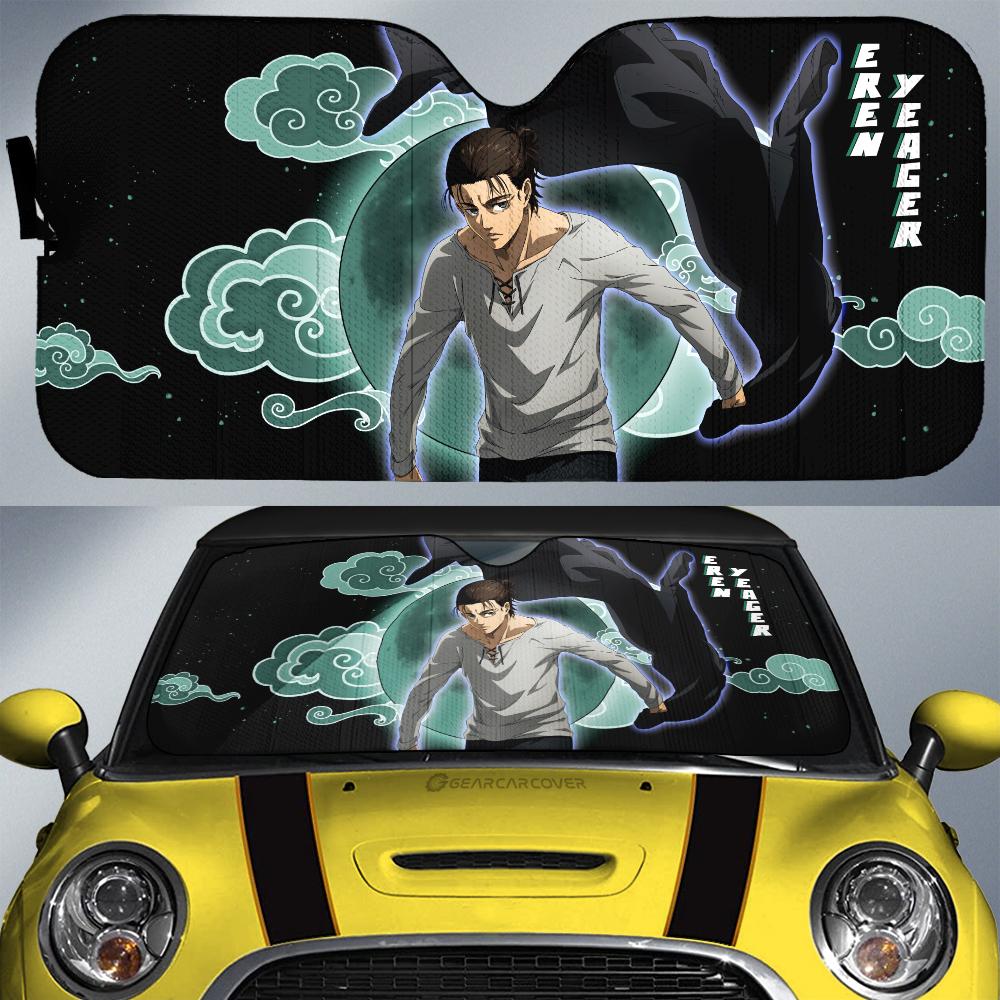 Eren Yeager Car Sunshade Custom Attack On Titan Anime - Gearcarcover - 1