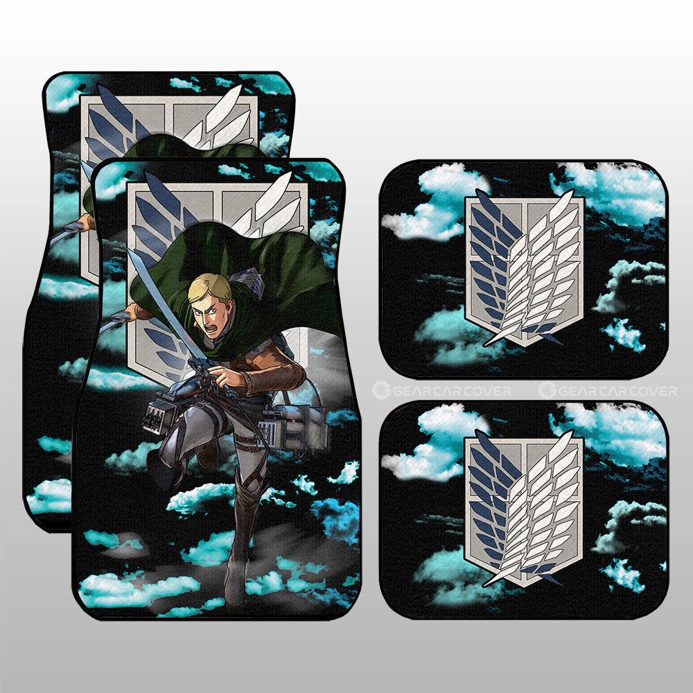 Erwin Smith Car Floor Mats Custom Attack On Titan Anime Car Accessories - Gearcarcover - 3