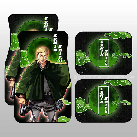 Erwin Smith Car Floor Mats Custom Attack On Titan Anime - Gearcarcover - 1