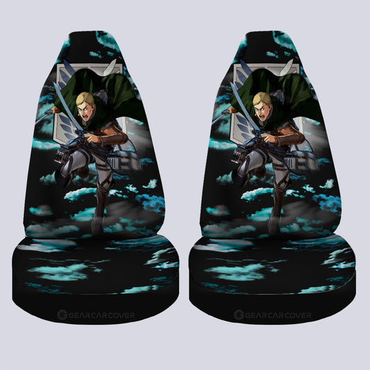 Erwin Smith Car Seat Covers Custom Attack On Titan Anime Car Accessories - Gearcarcover - 2