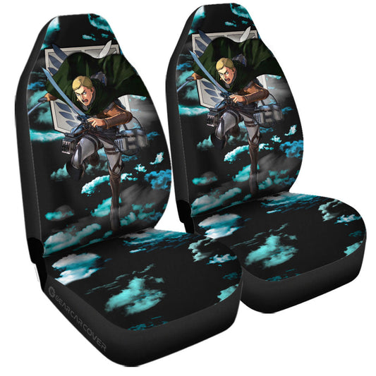 Erwin Smith Car Seat Covers Custom Attack On Titan Anime Car Accessories - Gearcarcover - 1