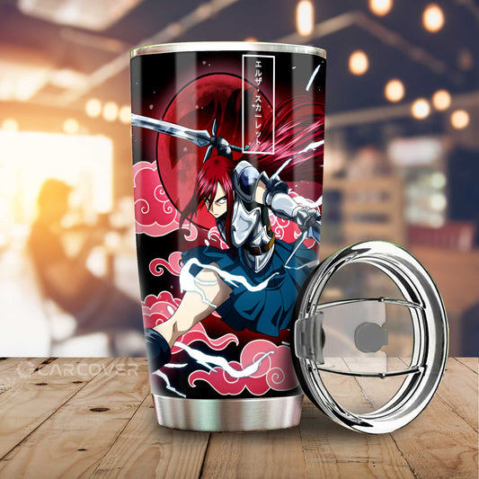 Erza Scarlet Tumbler Cup Custom Fairy Tail Anime Car Accessories - Gearcarcover - 1