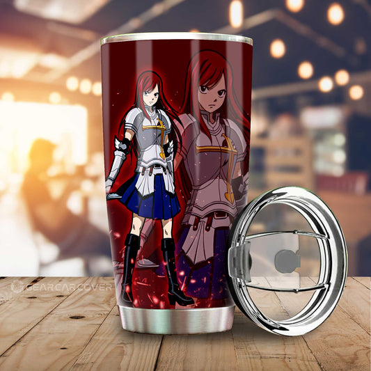 Erza Scarlet Tumbler Cup Custom Fairy Tail Anime Car Accessories - Gearcarcover - 1