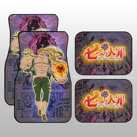 Escanor Car Floor Mats Custom Seven Deadly Sins Anime Galaxy Manga Style - Gearcarcover - 1