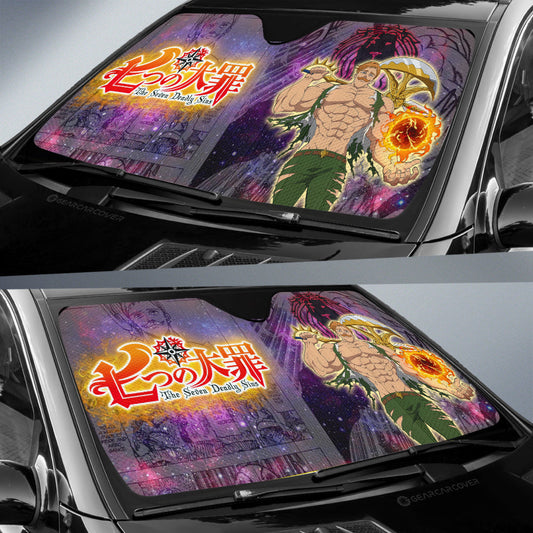 Escanor Car Sunshade Custom Seven Deadly Sins Anime Manga Galaxy Style - Gearcarcover - 2