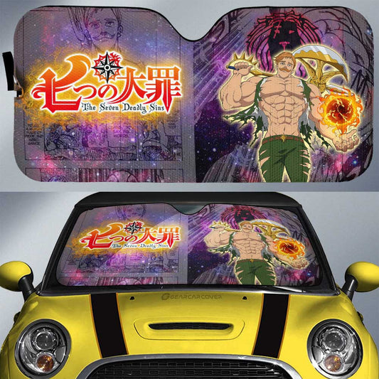 Escanor Car Sunshade Custom Seven Deadly Sins Anime Manga Galaxy Style - Gearcarcover - 1