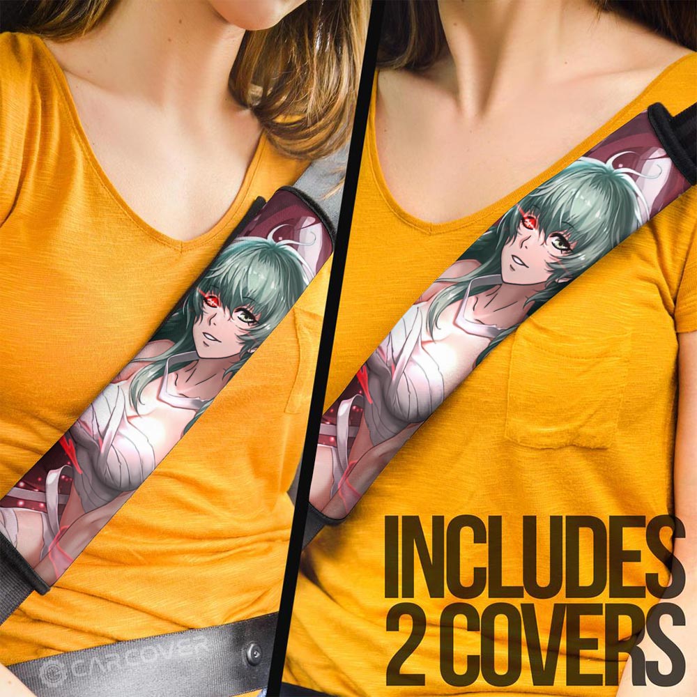 Eto Yoshimura Seat Belt Covers Custom Tokyo Ghoul Anime Car Accessories - Gearcarcover - 3