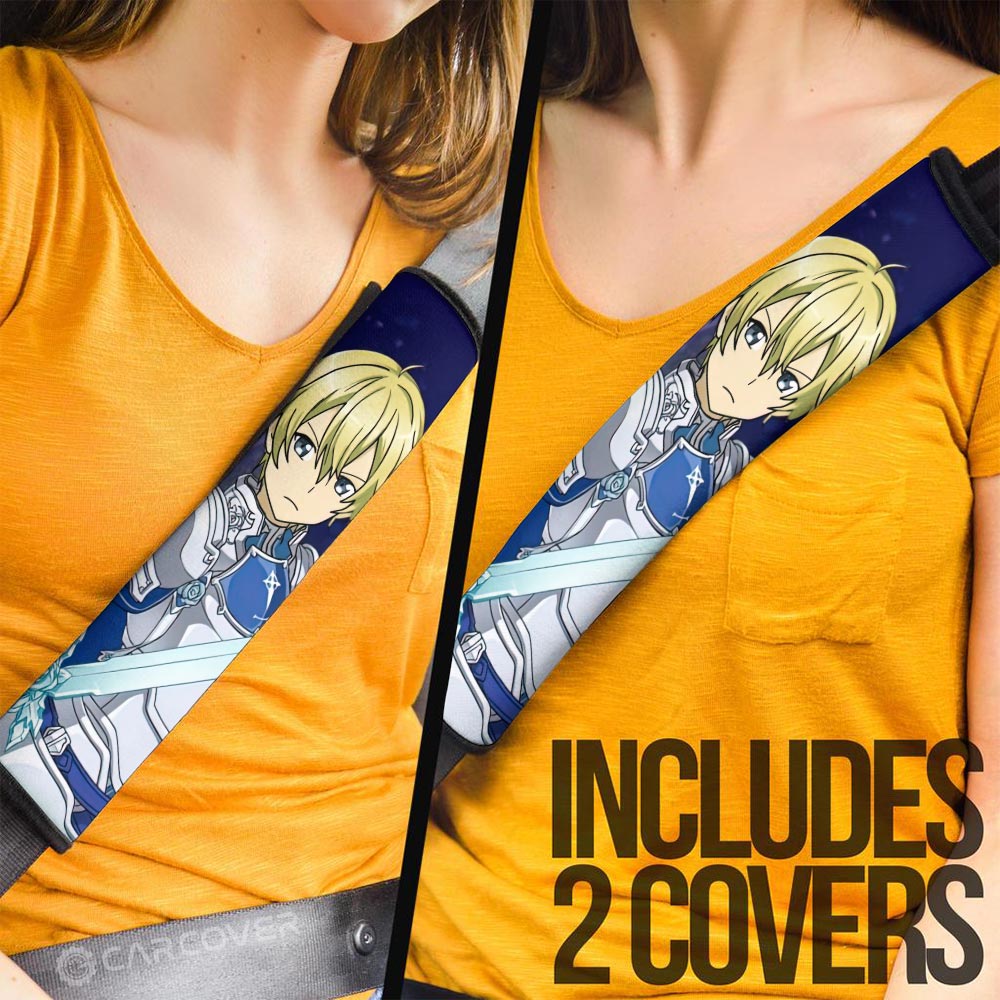 Eugeo Seat Belt Covers Custom Sword Art Online Anime Car Accessories - Gearcarcover - 3