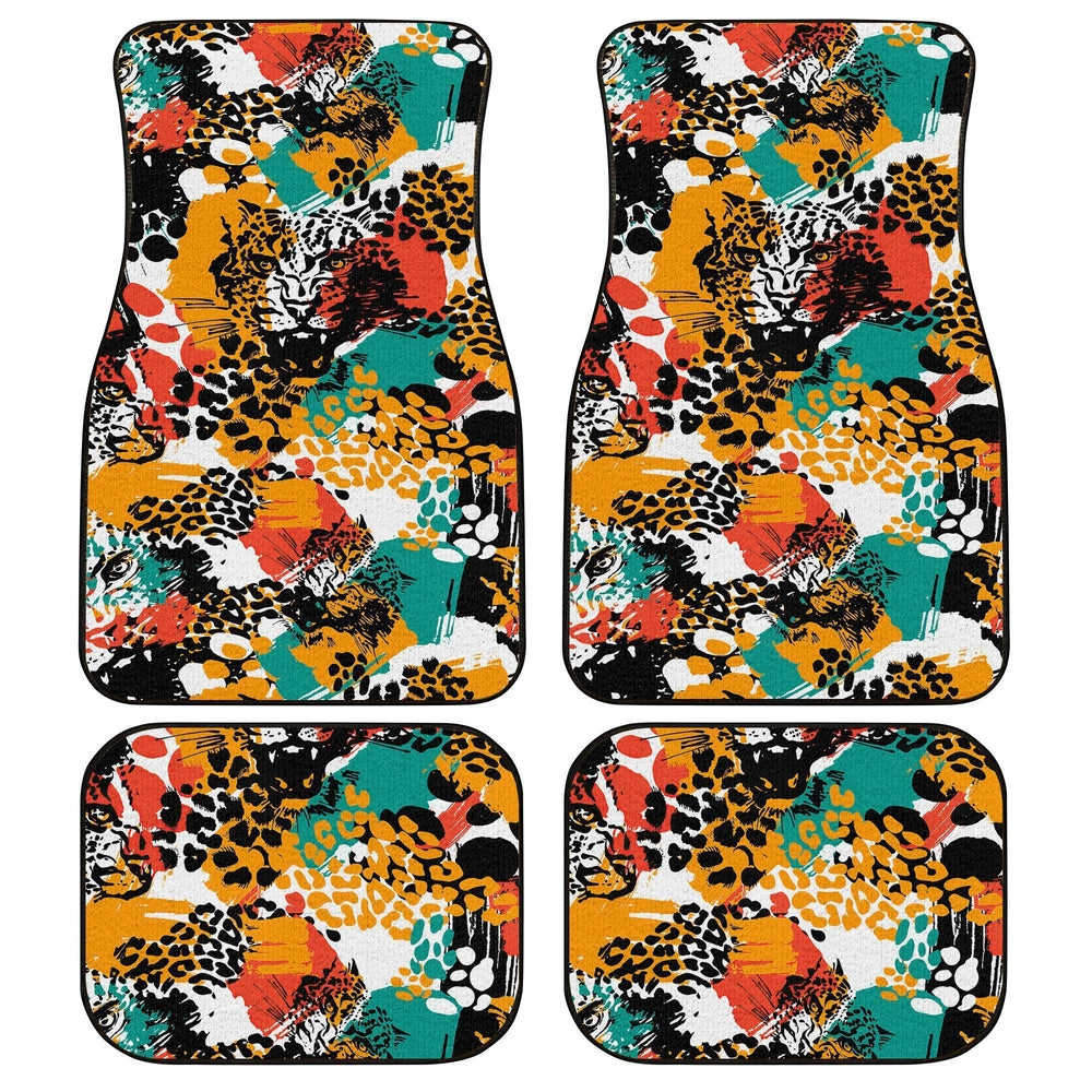 Exotic Leopard Car Floor Mats Custom Animal Skin Print Car Accessories - Gearcarcover - 1