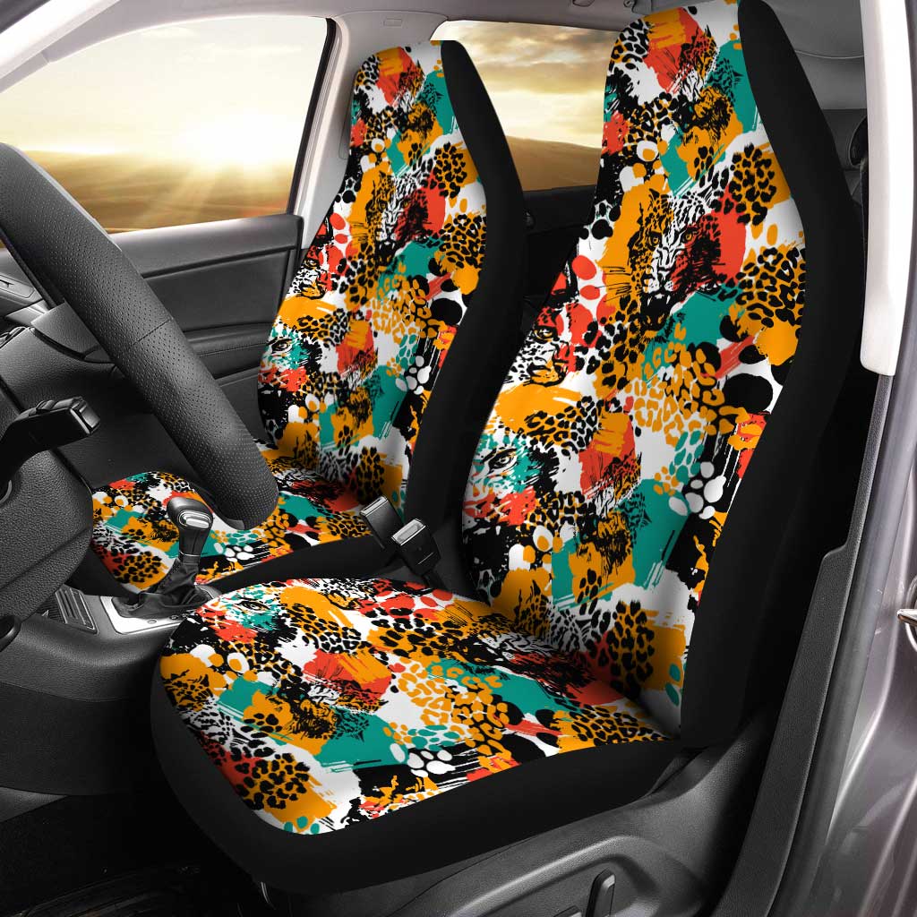 Exotic Leopard Car Seat Covers Custom Animal Skin Print Car Accessories - Gearcarcover - 1