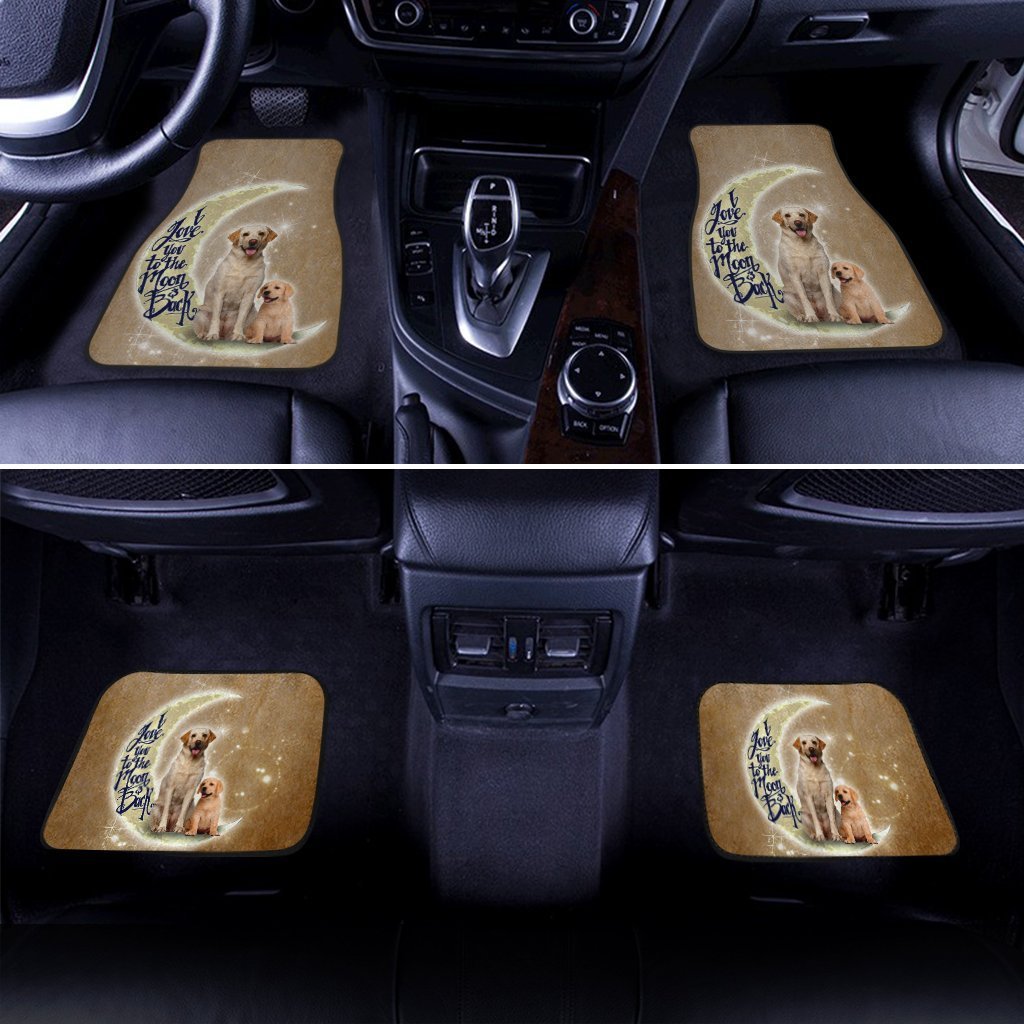Father And Son Labrador Car Floor Mats Custom I Love You To The Moon And Back Car Accessories - Gearcarcover - 2