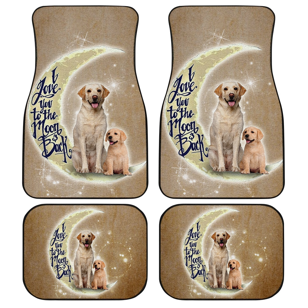 Father And Son Labrador Car Floor Mats Custom I Love You To The Moon And Back Car Accessories - Gearcarcover - 1