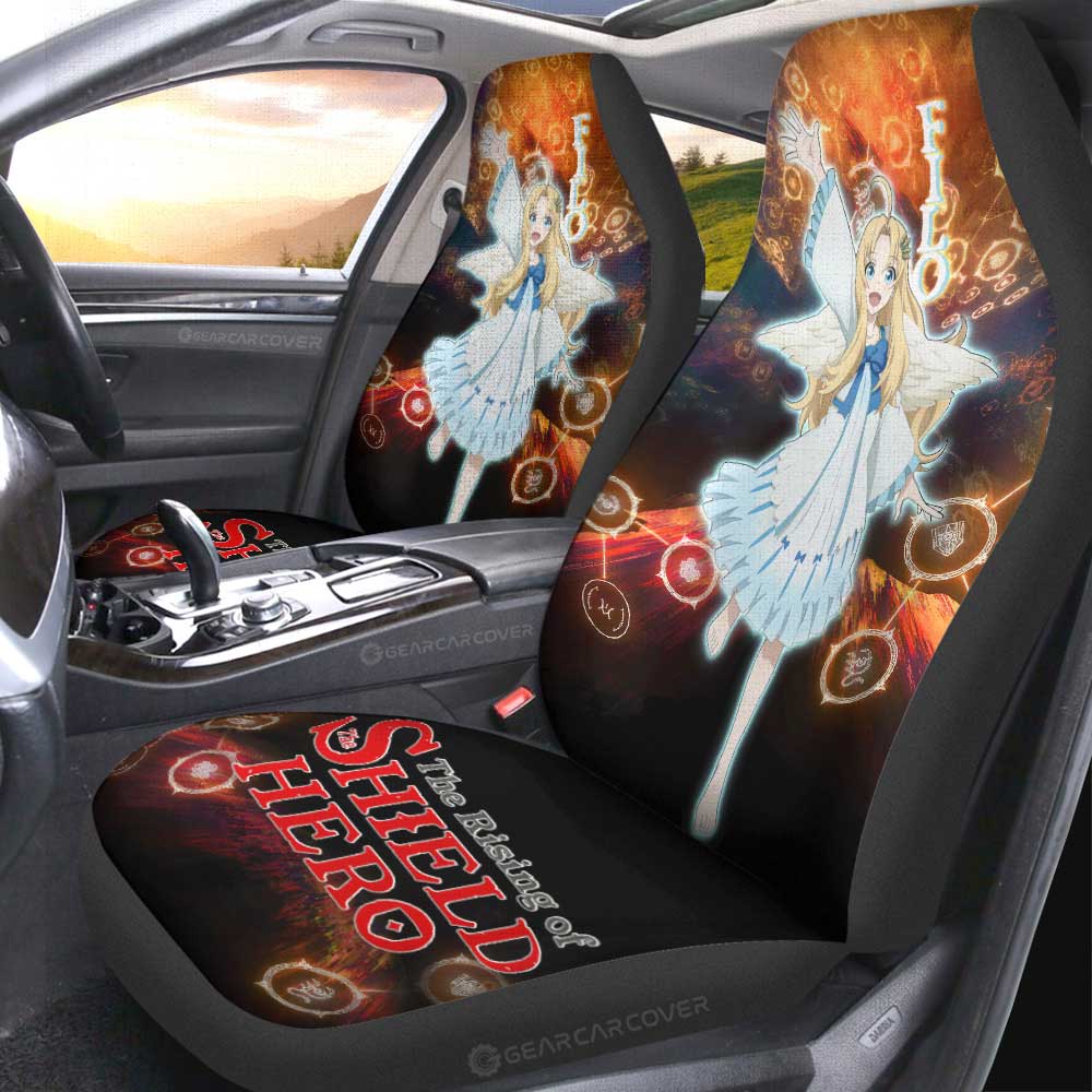 Filo Car Seat Covers Custom Rising Of The Shield Hero Anime Car Accessories - Gearcarcover - 2