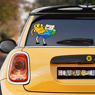 Finn And Jake Car Sticker Custom Adventure Time - Gearcarcover - 1