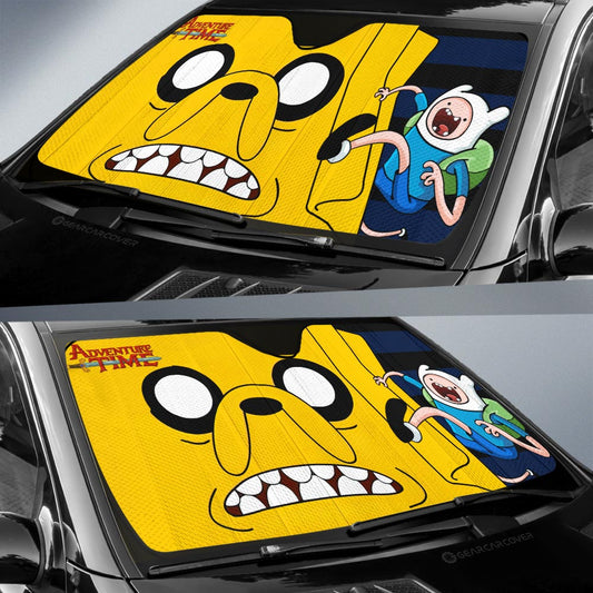 Finn & Jake Car Sunshade Custom Adventure Time Car Accessories - Gearcarcover - 2