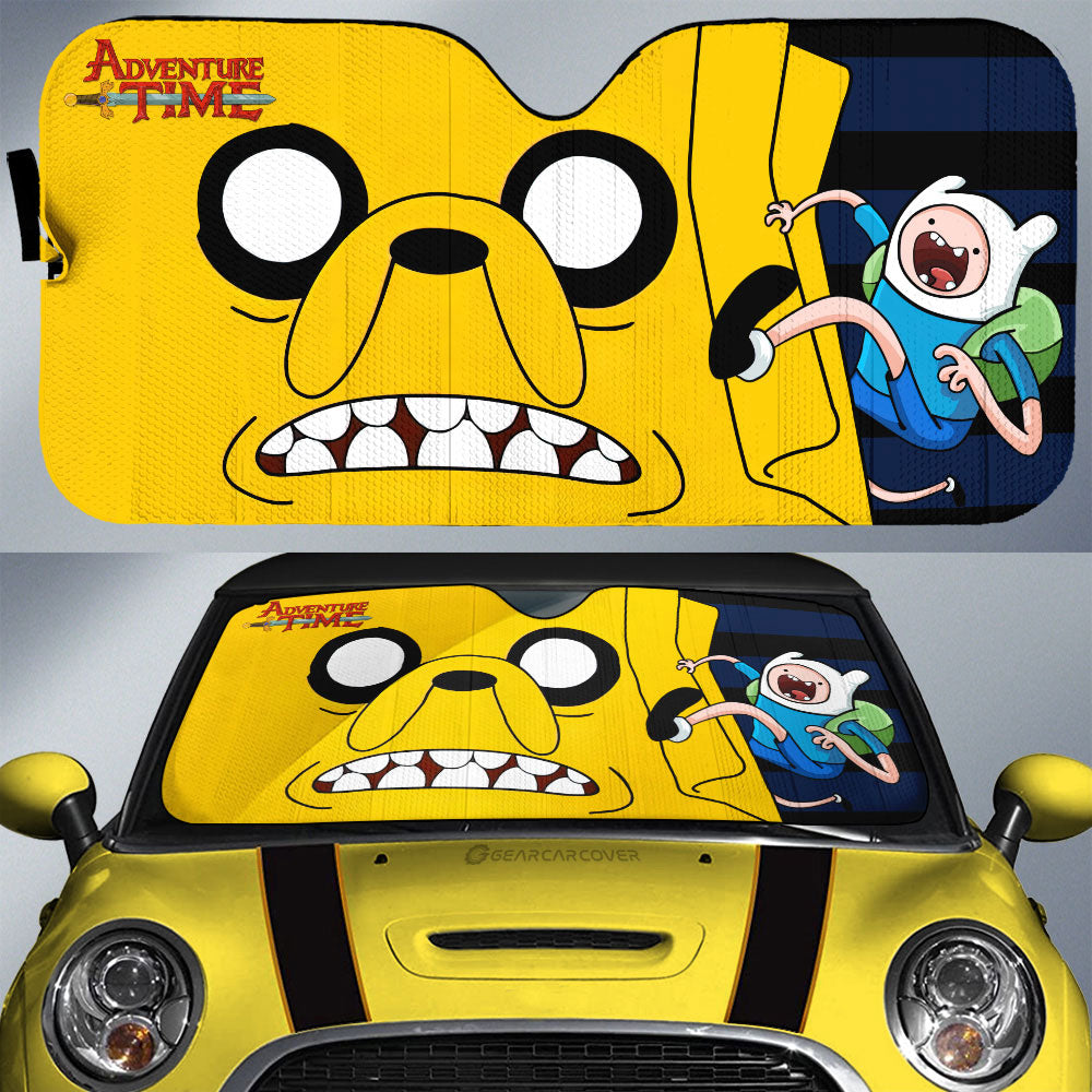 Finn & Jake Car Sunshade Custom Adventure Time Car Accessories - Gearcarcover - 1