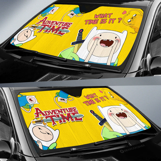 Finn the Human Adventure Time Car Sunshade Custom Cartoon Car Accessories - Gearcarcover - 2