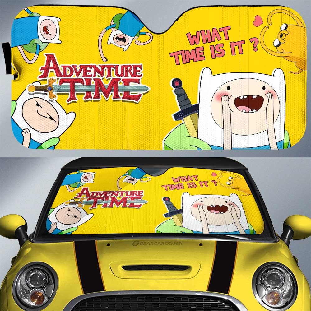 Finn the Human Adventure Time Car Sunshade Custom Cartoon Car Accessories - Gearcarcover - 1