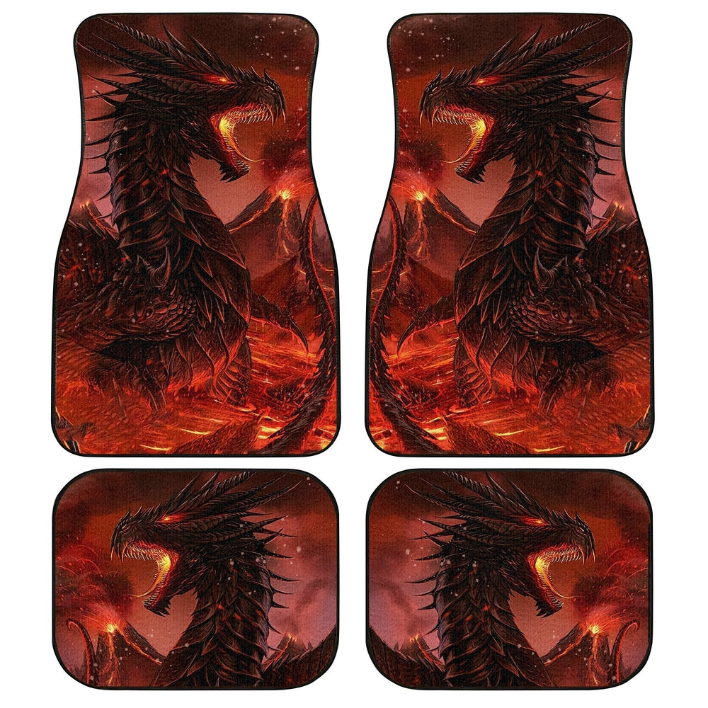 Fire Dragon Car Floor Mats Custom Fantasy Creatures Dragon Car Accessories - Gearcarcover - 1