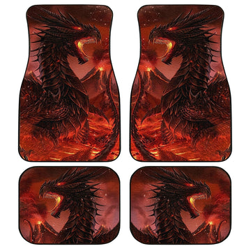 Fire Dragon Car Floor Mats Custom Fantasy Creatures Dragon Car Accessories - Gearcarcover - 1