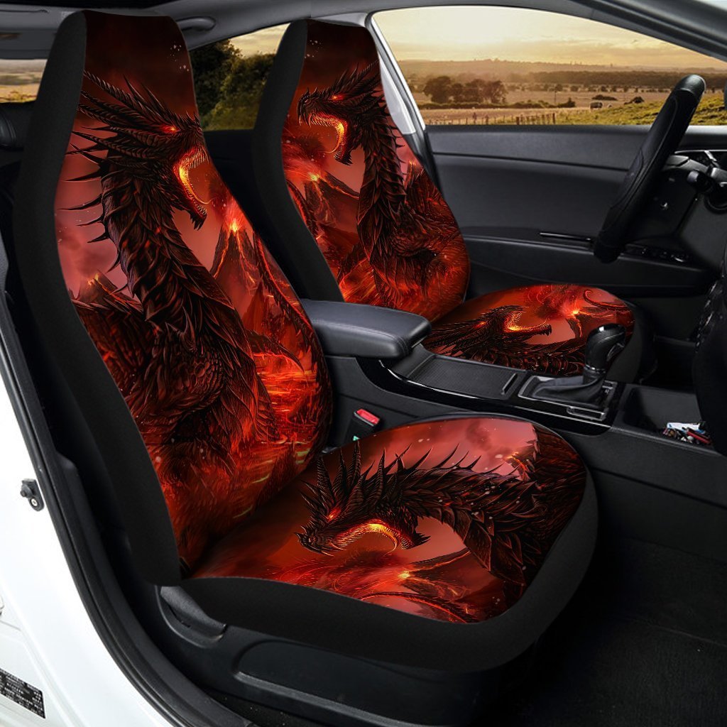 Fire Dragon Car Seat Covers Custom Fantasy Creatures - Gearcarcover - 2
