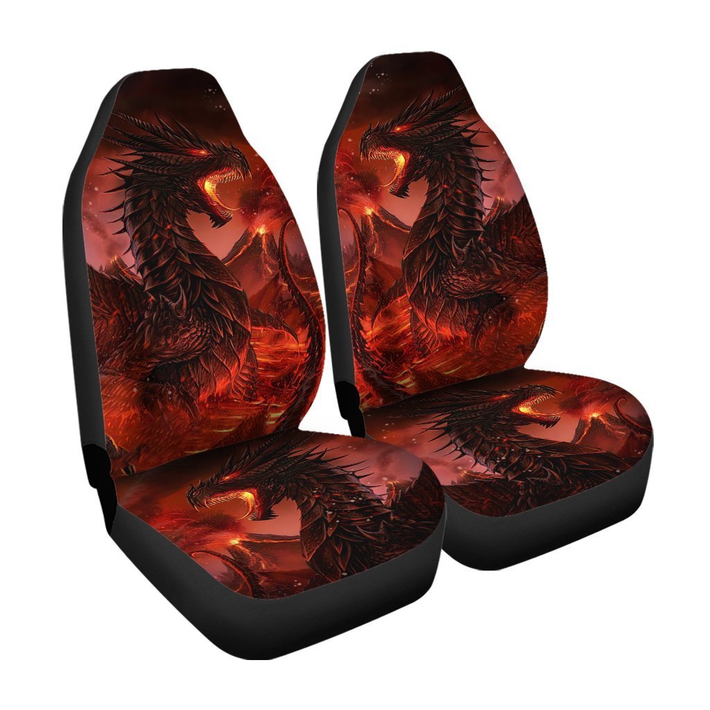 Fire Dragon Car Seat Covers Custom Fantasy Creatures - Gearcarcover - 3