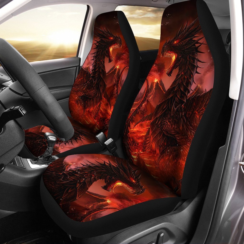 Fire Dragon Car Seat Covers Custom Fantasy Creatures - Gearcarcover - 1