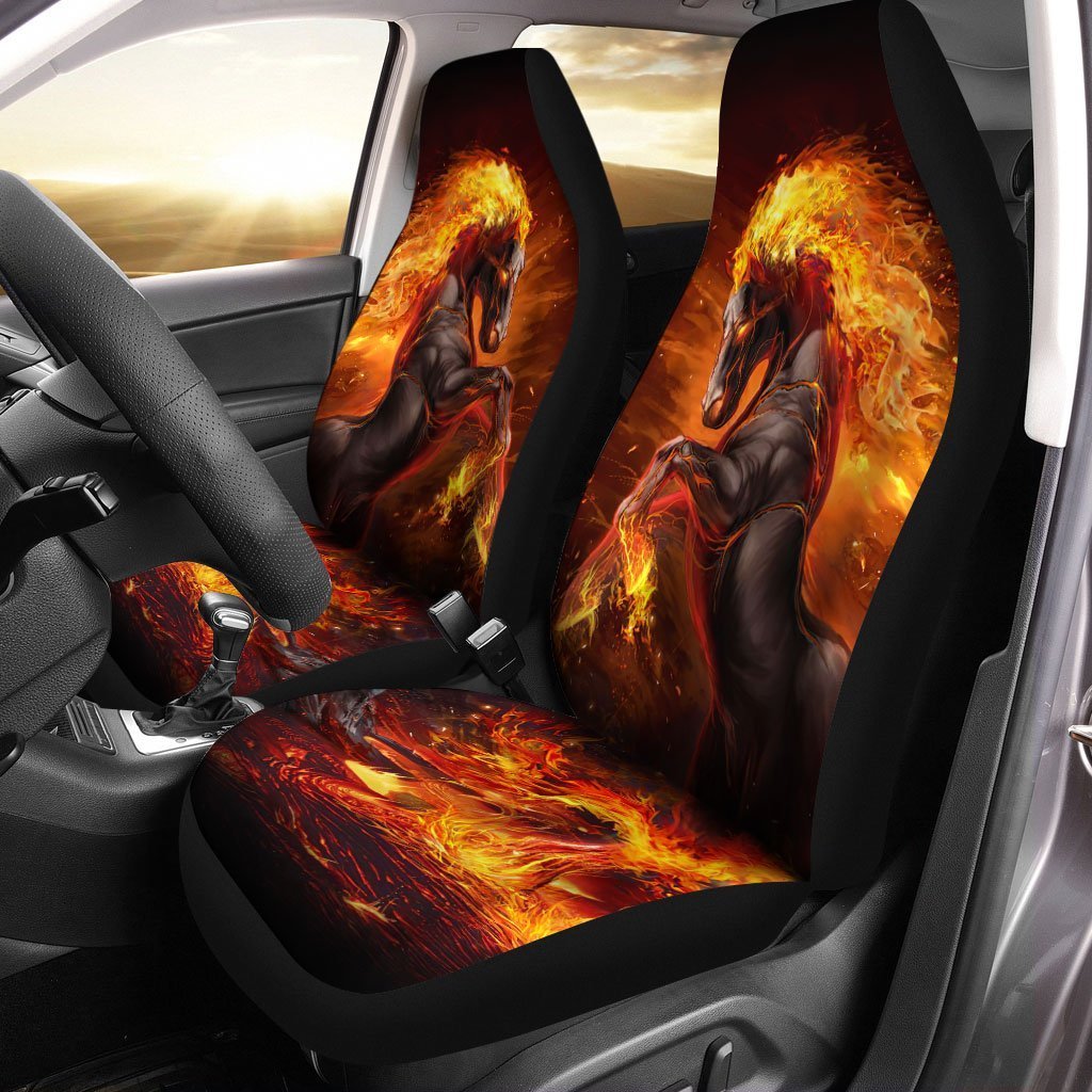 Fire Horse Car Seat Covers Custom Animal Car Accessories - Gearcarcover - 1