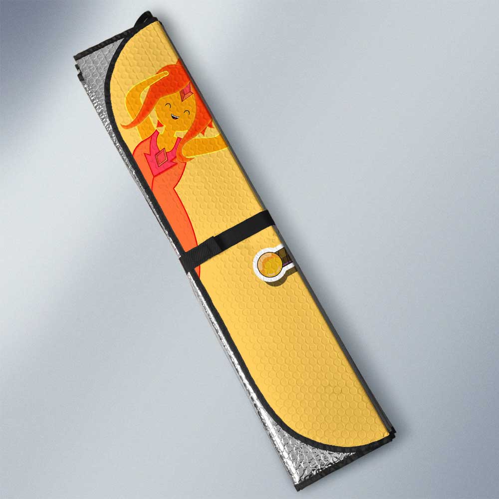 Fire Princess Adventure Time Car Sunshade Custom Cartoon Car Accessories - Gearcarcover - 3