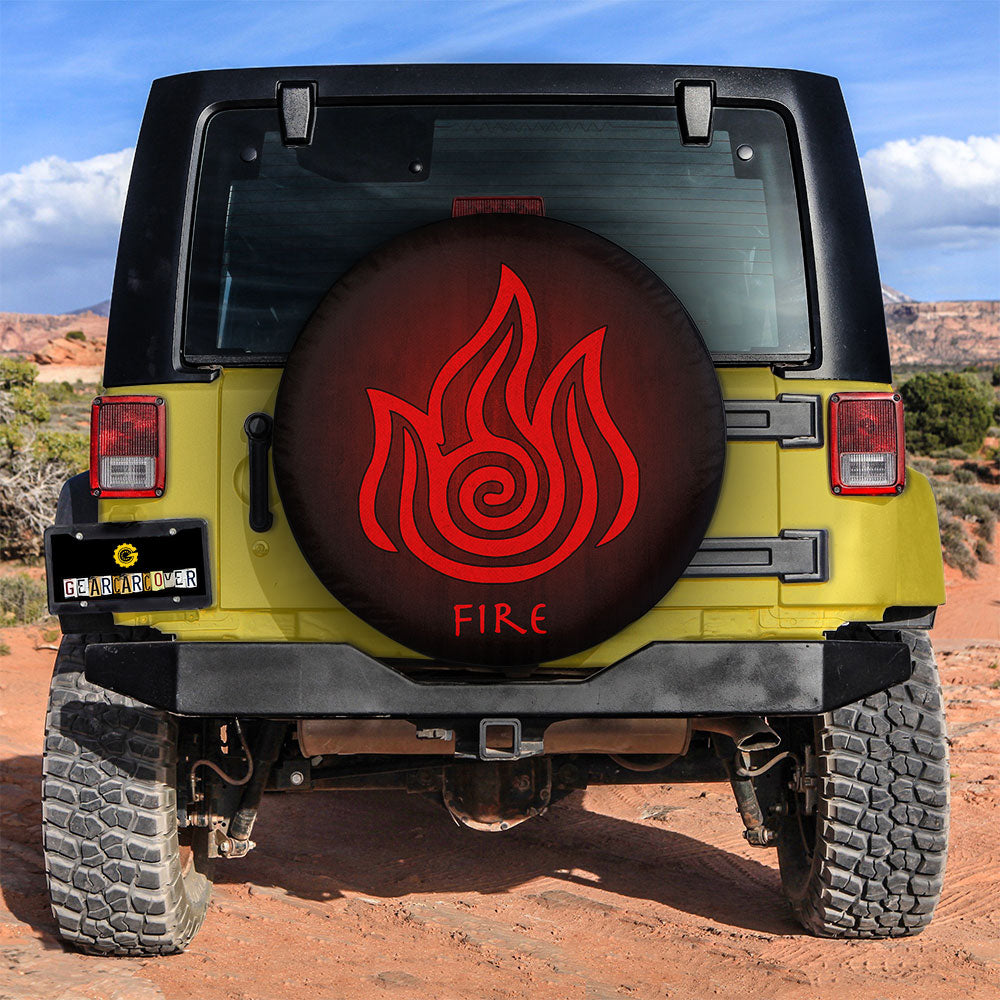 Fire Spare Tire Cover Custom Avatar The Last Airbender Anime - Gearcarcover - 1