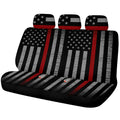 Firefighter Car Back Seat Custom Name Thin Red Line Flag Car Accessories - Gearcarcover - 1