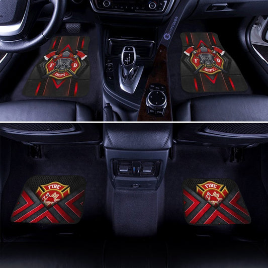 Firefighter Car Floor Mats Custom Job Car Accessories For Firemans - Gearcarcover - 2