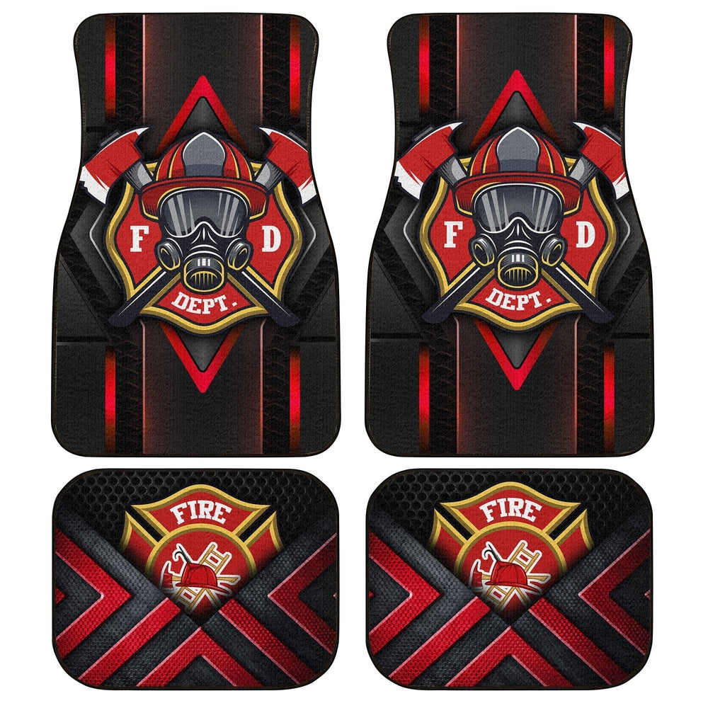 Firefighter Car Floor Mats Custom Job Car Accessories For Firemans - Gearcarcover - 1