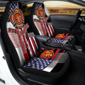 Firefighter Car Seat Cover Custom US Flag Car Accessories - Gearcarcover - 2