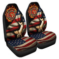 Firefighter Car Seat Covers Custom American Flag Cool Car Accessories Gift Idea - Gearcarcover - 3