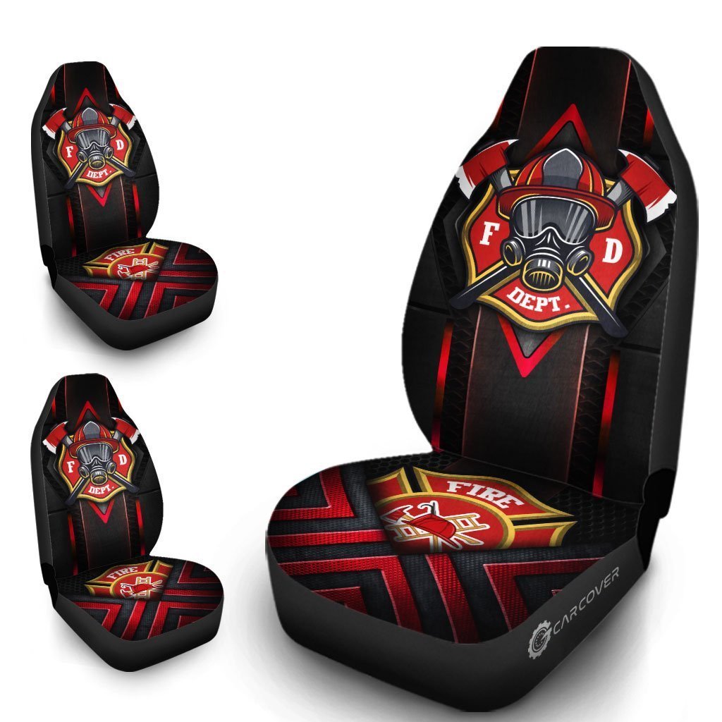 Firefighter Car Seat Covers Custom Car Accessories Firefighter Gifts - Gearcarcover - 2