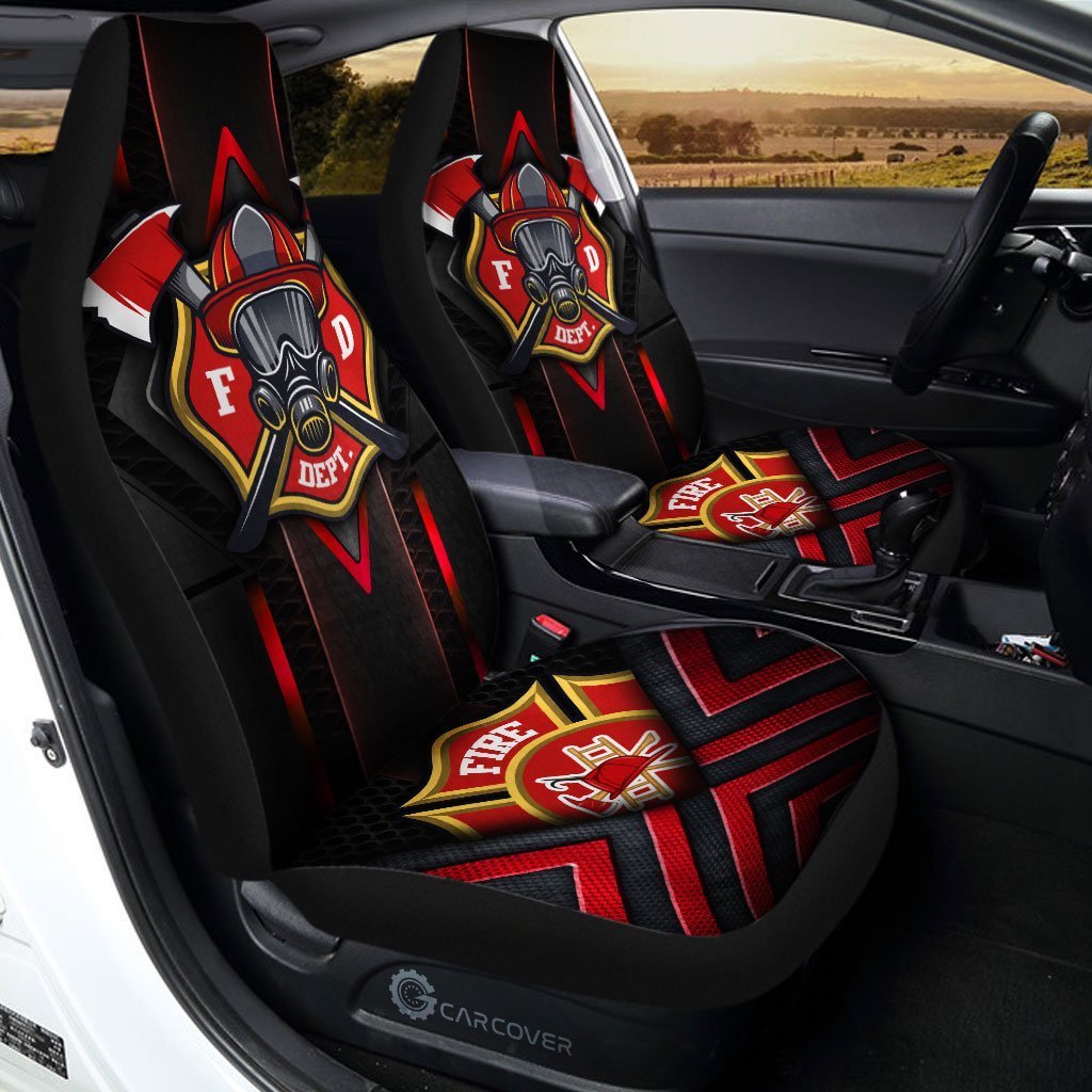 Firefighter Car Seat Covers Custom Car Accessories Firefighter Gifts - Gearcarcover - 3