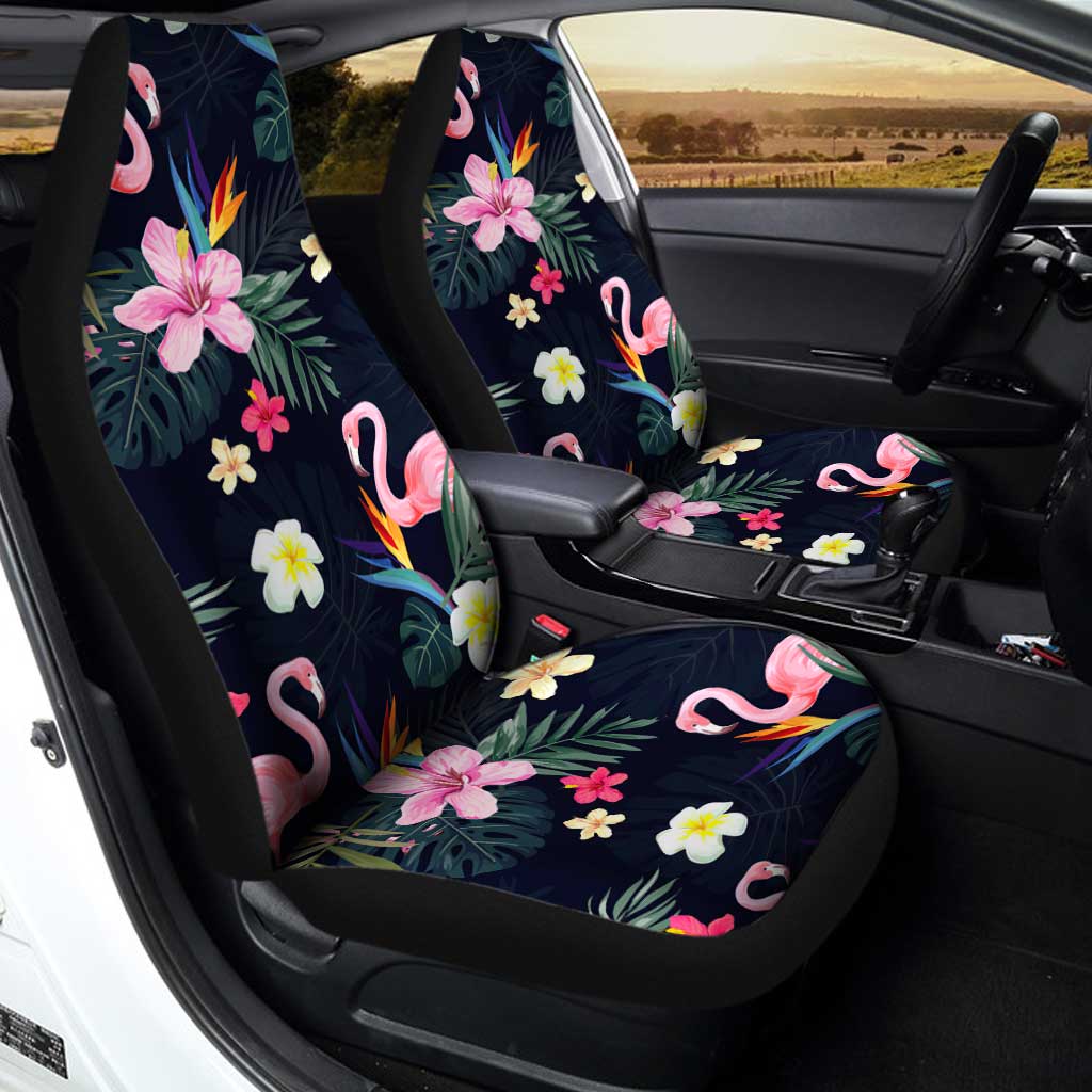 Flamingo Car Seat Covers Custom Beautiful Tropical Flamingo Car Accessories - Gearcarcover - 2