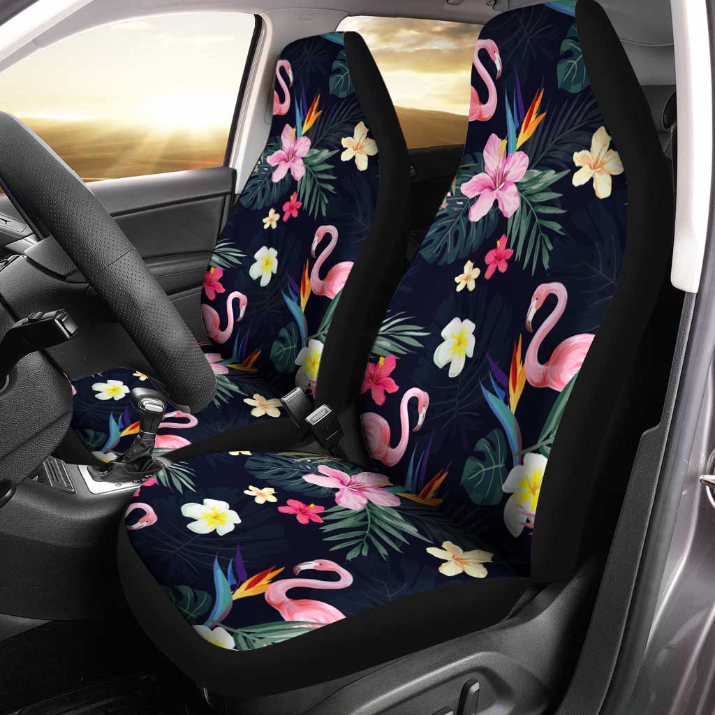 Flamingo Car Seat Covers Custom Beautiful Tropical Flamingo Car Accessories - Gearcarcover - 1