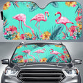 Flamingo Car Sun Shade Custom Car Accessories Gift Idea - Gearcarcover - 1