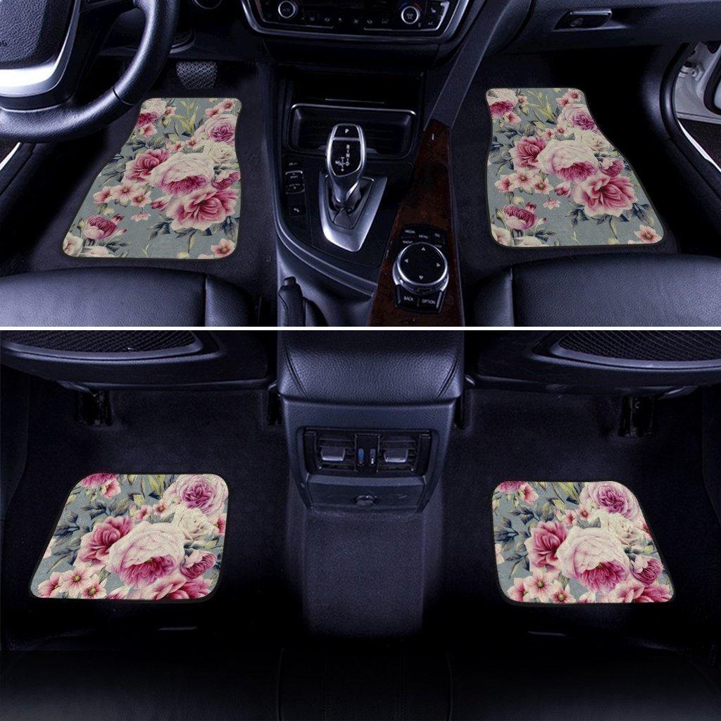 Floral Car Floor Mats Custom Flower Car Accessories - Gearcarcover - 2