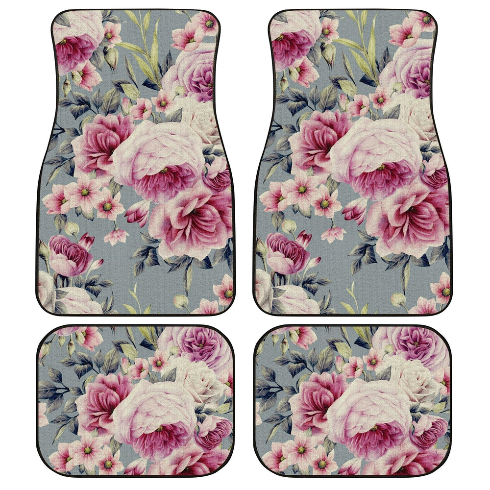 Floral Car Floor Mats Custom Flower Car Accessories - Gearcarcover - 1