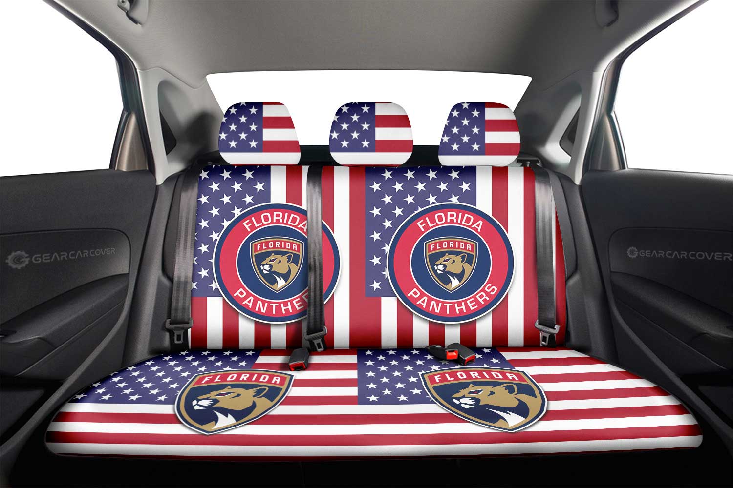 Florida Panthers Car Back Seat Cover Custom Car Accessories - Gearcarcover - 2
