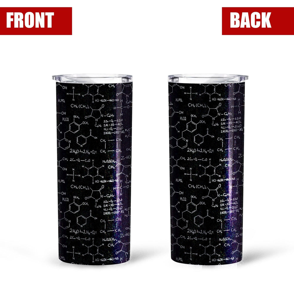 Formula & Equation Chemistry Tall Glitter Tumbler - Gearcarcover - 1