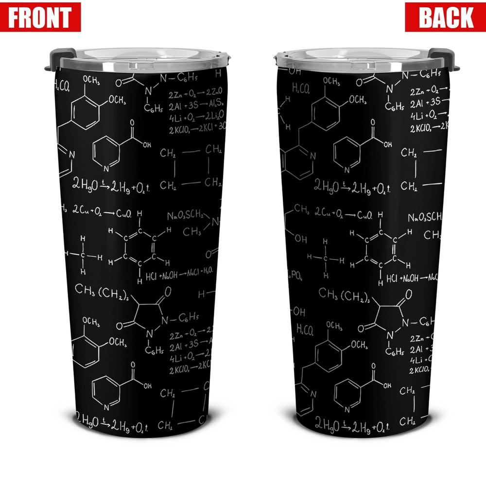 Formula & Equation Chemistry Tumbler Stainless Steel - Gearcarcover - 4