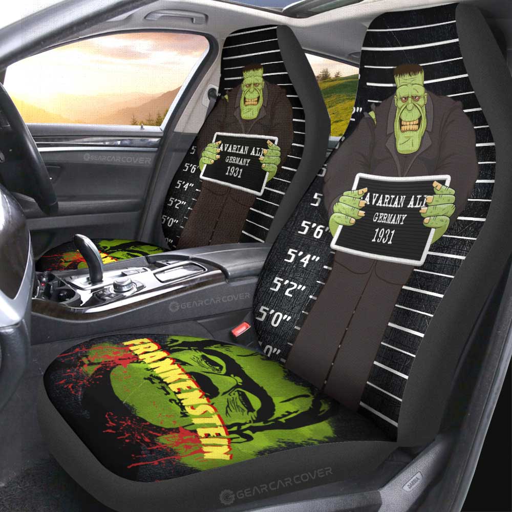 Frankenstein Car Seat Covers Custom Horror Characters Car Accessories - Gearcarcover - 4