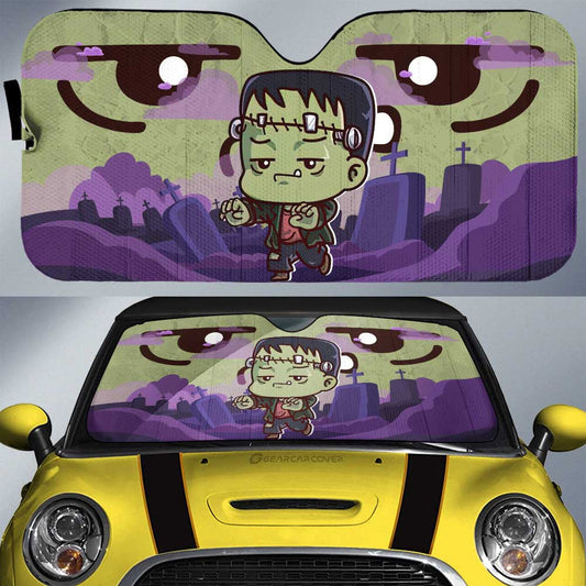 Frankenstein Car Sunshade Custom Halloween Characters Car Interior Accessories - Gearcarcover - 1