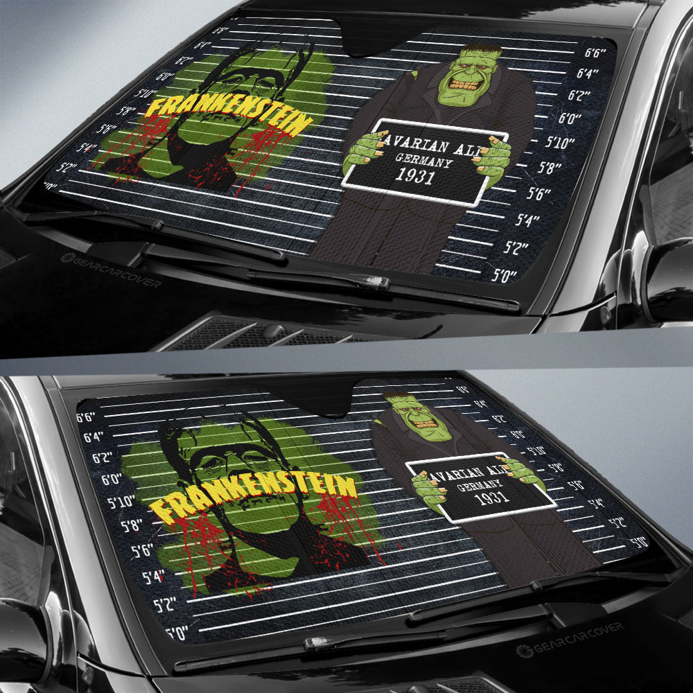 Frankenstein Car Sunshade Custom Horror Characters Car Interior Accessories - Gearcarcover - 3